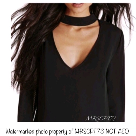 3/$19 American Eagle Soft N Sexy Plush ribbed keyhole long sleeve Tunic blouse - Picture 5 of 13